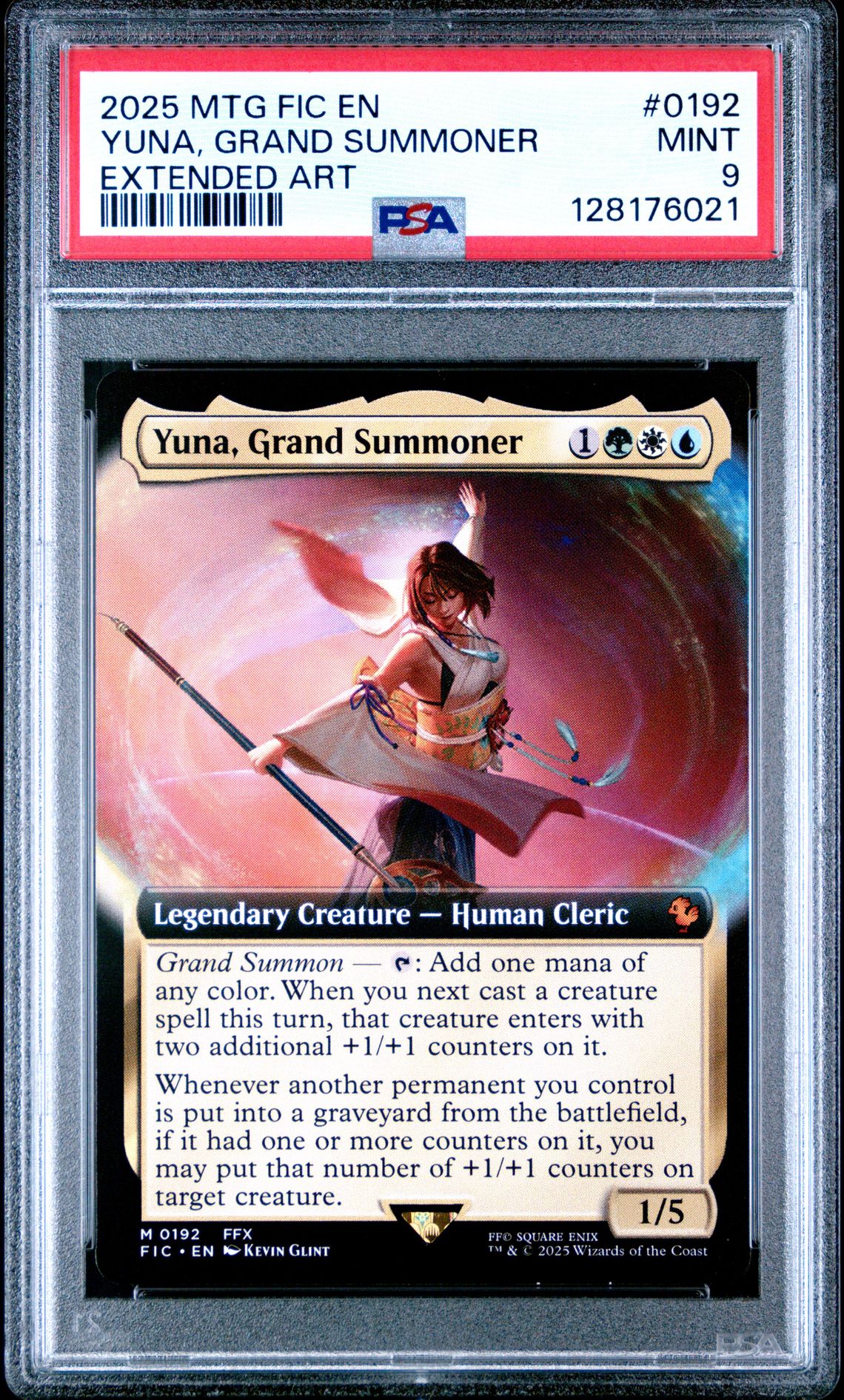 2025 MTG MAGIC THE GATHERING FINAL FANTASY COMMANDER EXTENDED ART #0192 Yuna, Grand Summoner front