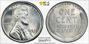 1943-D 1C MS65