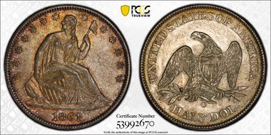 1861-O 50C W-09, CSA Issue MS62