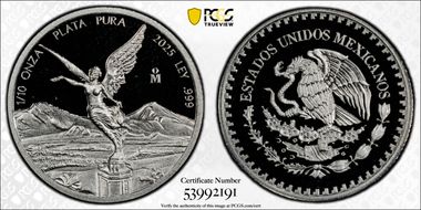2025-Mo 1/10 oz Libertad Ag PR70DCAM