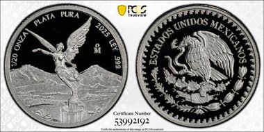 2025-Mo 1/20 oz Libertad Ag PR70DCAM