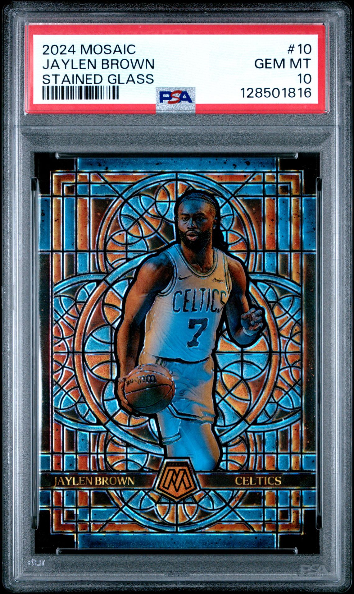 2024 Panini PANINI MOSAIC STAINED GLASS #10 Jaylen Brown front