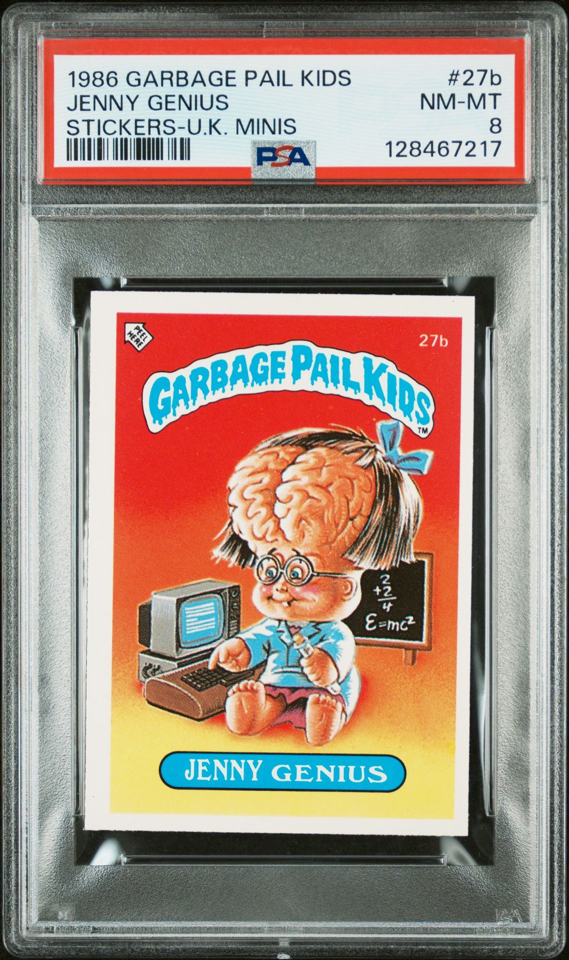 1985 Topps Garbage Pail Kids Series 1 #27B JENNY GENIUS front