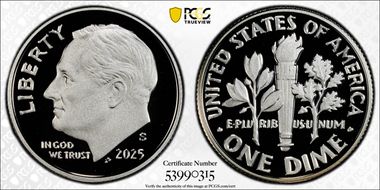 2025-S 10C Silver PR70DCAM