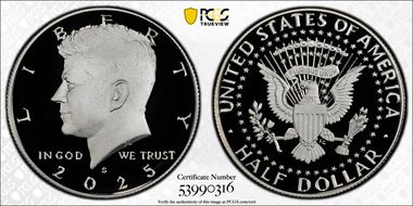 2025-S 50C Silver PR69DCAM
