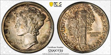 1917-S 10C MS64