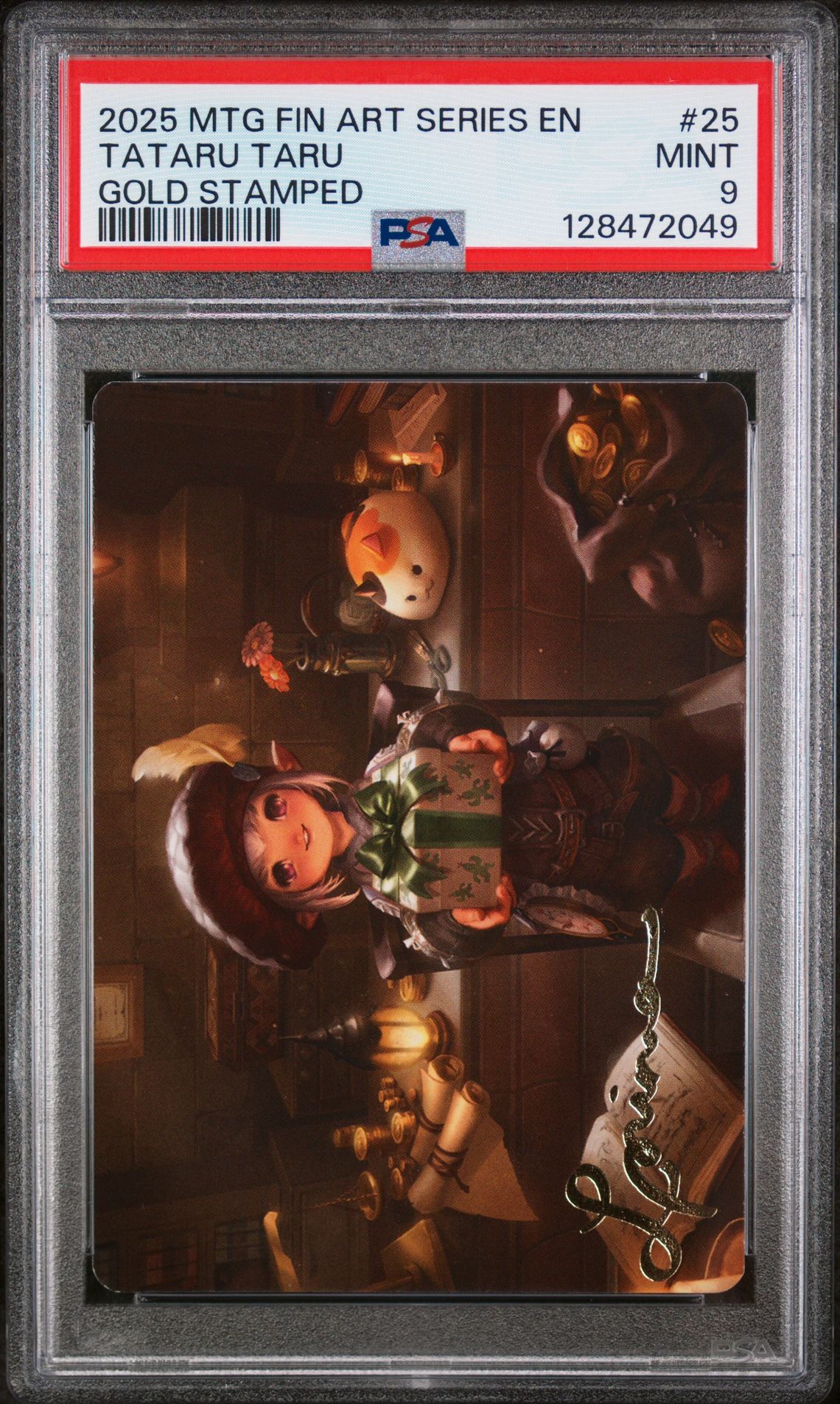 2025 Magic The Gathering Final Fantasy Art Series Tataru Taru #25 (Gold Stamped) Mint 9 front