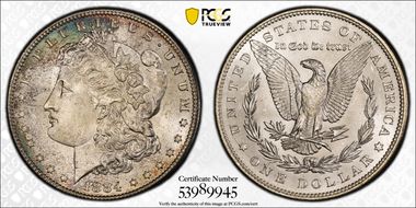 1884 $1 MS66