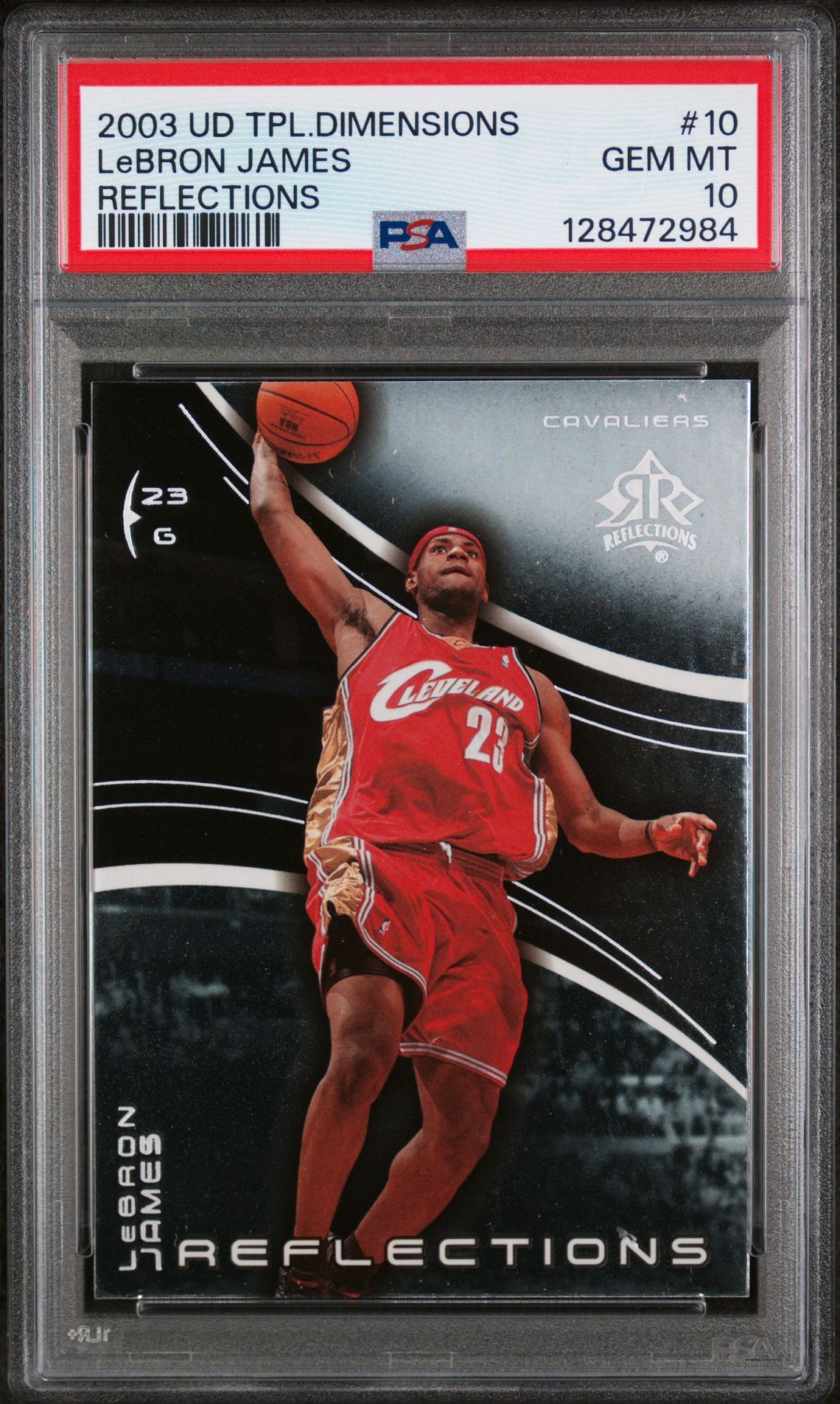 2003 Upper Deck UPPER DECK TRIPLE DIMENSIONS REFLECTIONS #10 Lebron James front