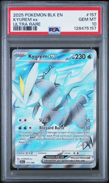 2025 Pokemon POKEMON BLK EN-BLACK BOLT Ultra Rare #157 Kyurem Ex front