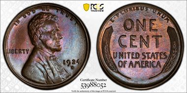 1924-S 1C MS66BN
