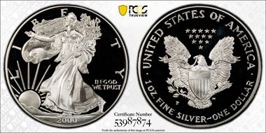 2000-P $1 Silver Eagle PR69DCAM