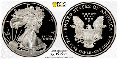 2003-W $1 Silver Eagle PR69DCAM