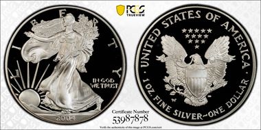 2004-W $1 Silver Eagle PR69DCAM