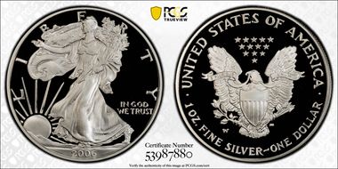 2006-W $1 Silver Eagle PR69DCAM