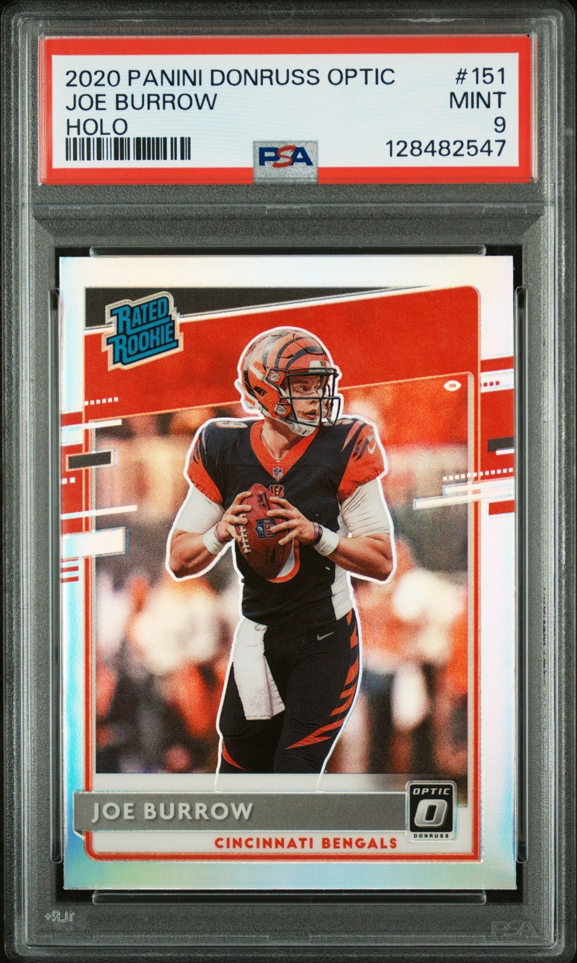 2020 Panini Donruss Optic Joe Burrow #151 (Holo) Mint 9 front