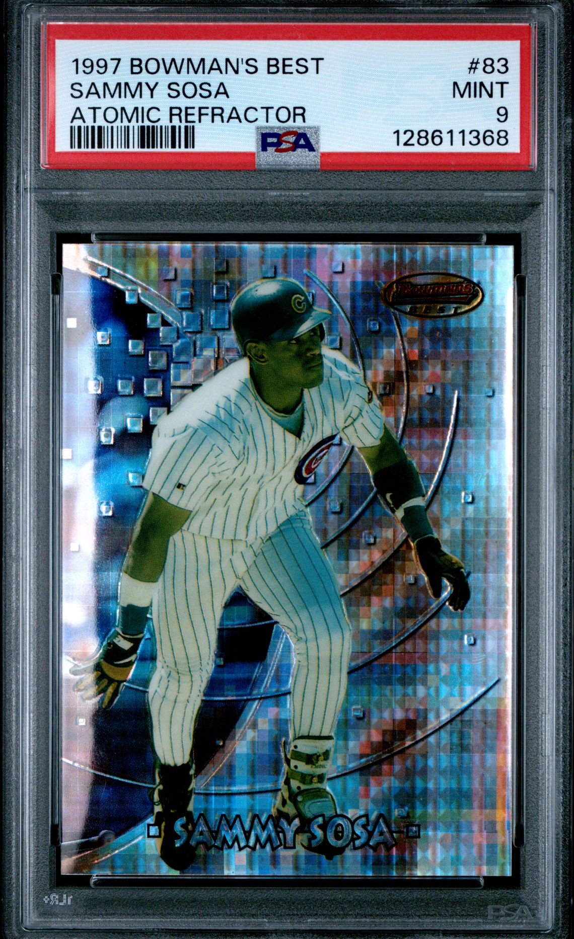 1997 Bowman BOWMAN'S BEST ATOMIC REFRACTOR #83 Sammy Sosa front