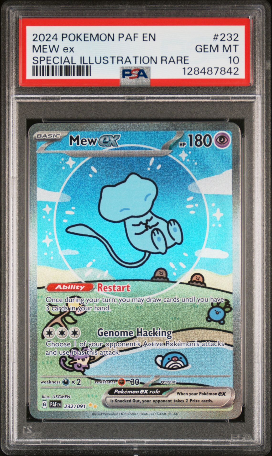2024 Pokemon POKEMON PAF EN-PALDEAN FATES SPECIAL ILLUSTRATION RARE #232 Mew Ex front