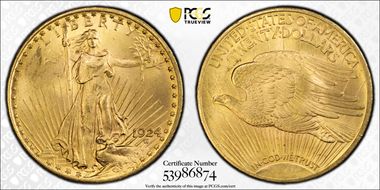 1924 $20 MS64