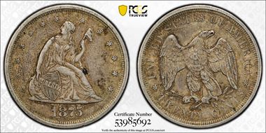 1875-S 20C AU53