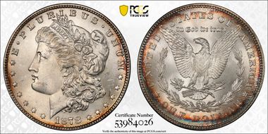 1878 7TF $1 Reverse of 1878 MS66