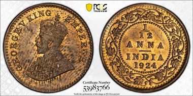 1924(B) 1/12 An SW-8.556 MS63RB