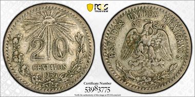 1937-M 20C KM-438 XF40