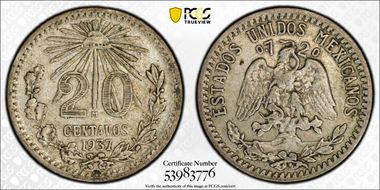 1937-M 20C KM-438 XF45