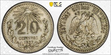 1937-M 20C KM-438 AU55