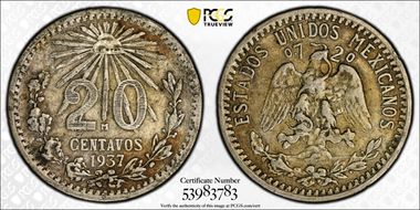 1937-M 20C KM-438 XF40