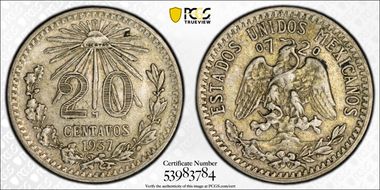 1937-M 20C KM-438 AU53