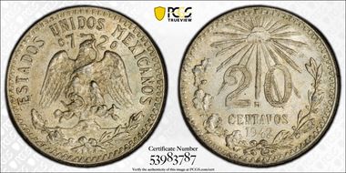 1942-M 20C KM-438  Ag MS64