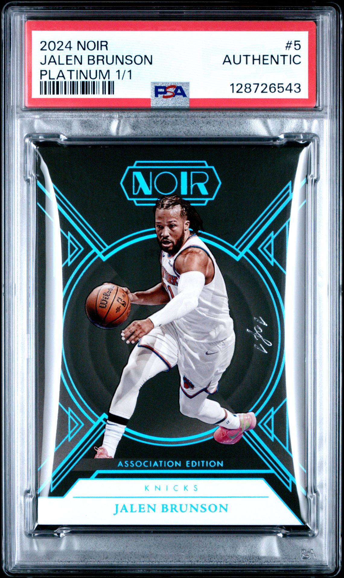 2024 Panini PANINI NOIR PLATINUM 1/1 #5 Jalen Brunson front
