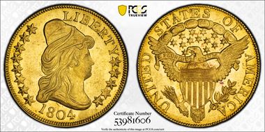 1804 $10 Crosslet 4 MS62