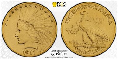 1911 $10 PR66