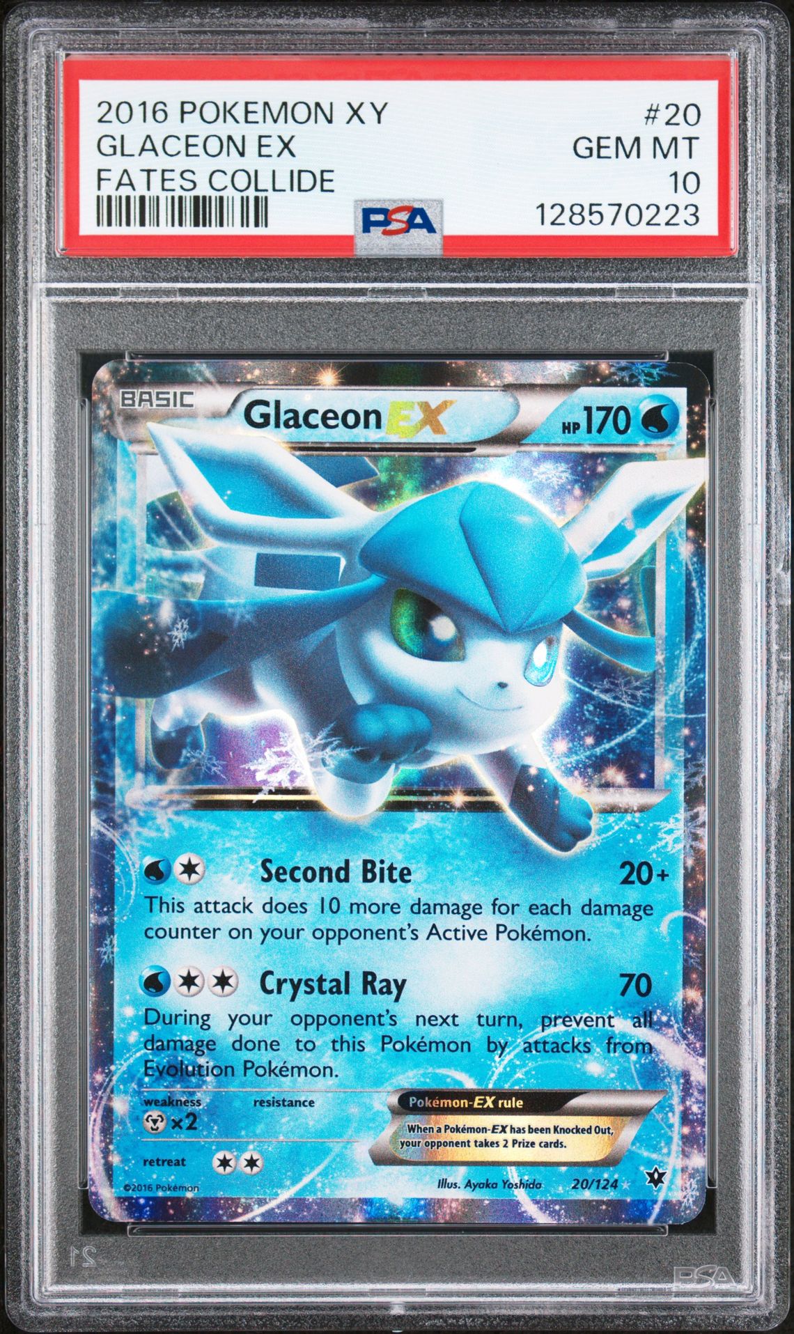 2016 Pokemon POKEMON XY FATES COLLIDE #20 Glaceon Ex front
