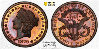 1879 $20 J-1644 PR66RB