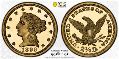 1899 $2.50 PR66DCAM