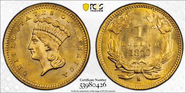 1870-S G$1 MS65