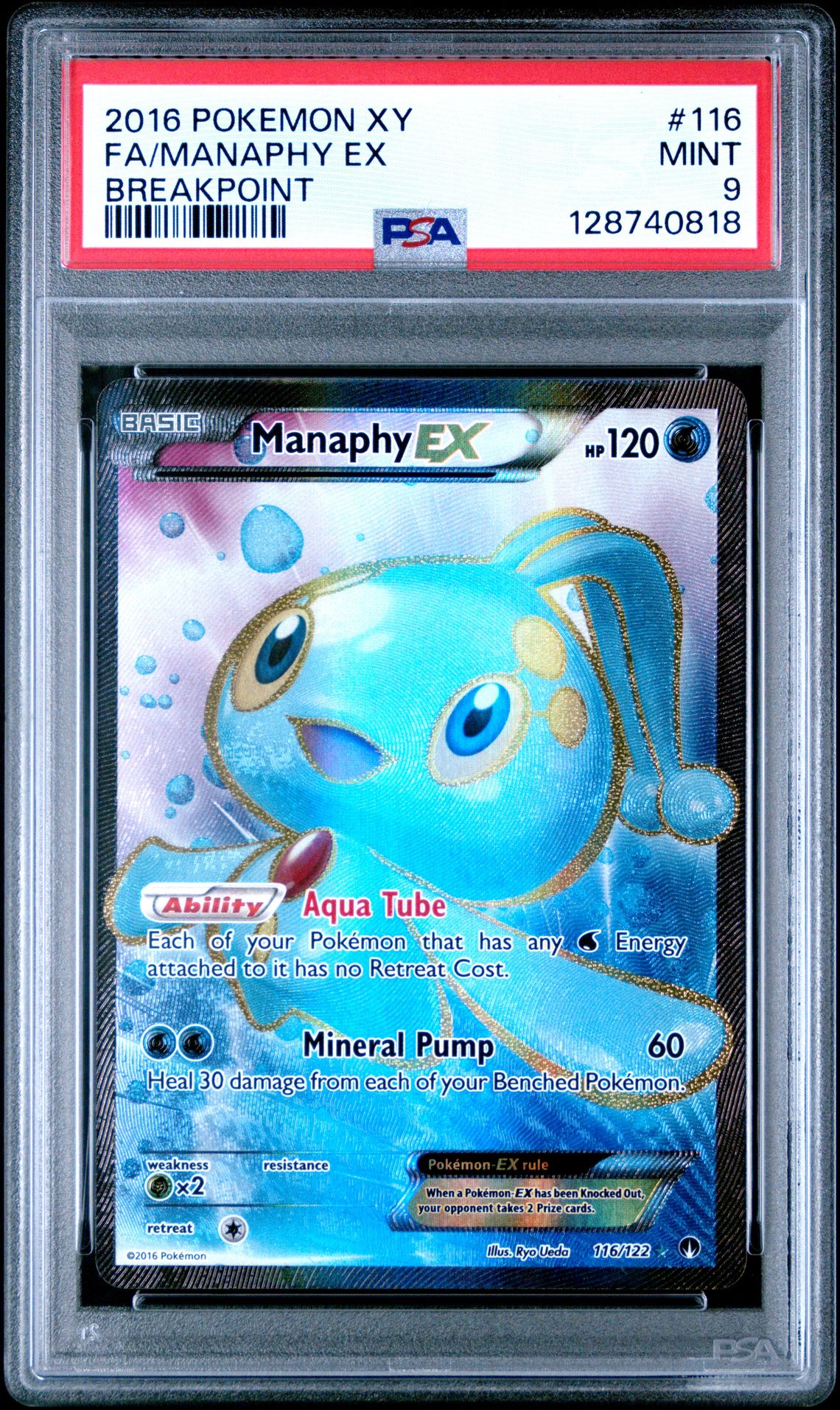 2016 Pokemon POKEMON XY BREAKPOINT #116 Fa/Manaphy Ex front