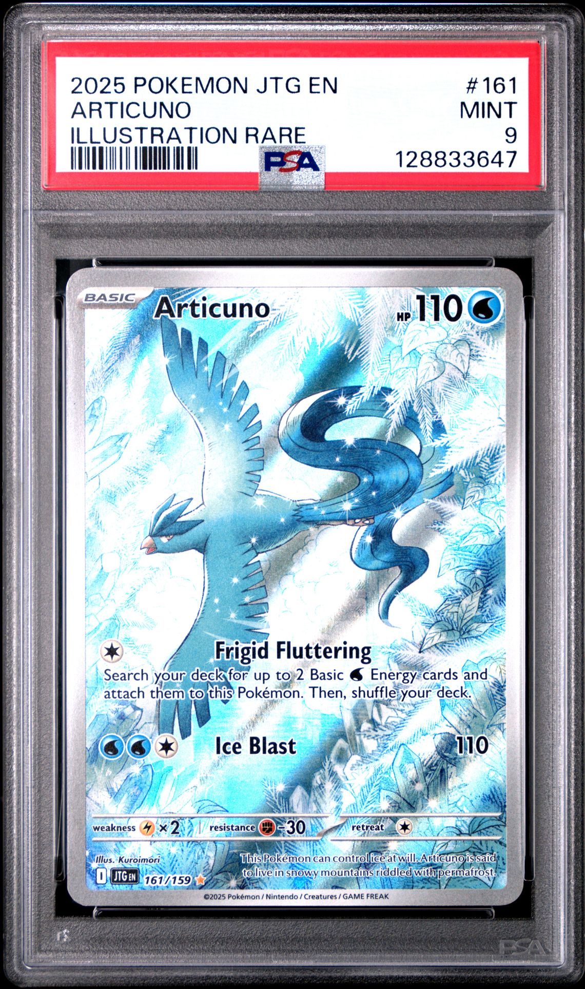2025 Pokemon Jtg En-Journey Together Articuno #161 (Illustration Rare) Mint 9 front