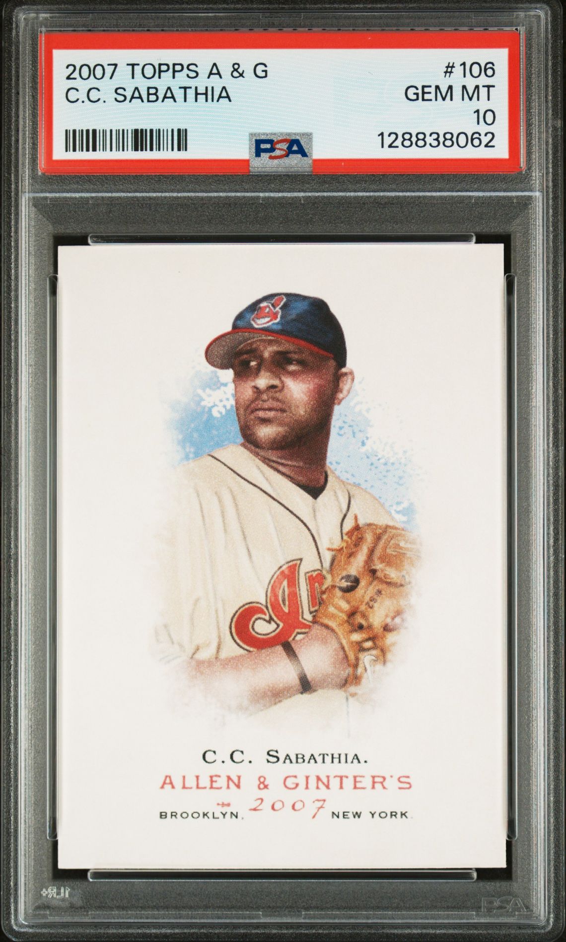 2007 Topps TOPPS ALLEN & GINTER #106 C.C. Sabathia front