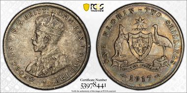 1917-M Florin KM-27  Ag XF45