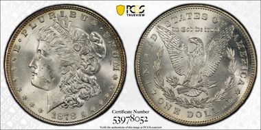 1878 7TF $1 Reverse of 1878 MS63