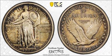 1917 25C Type 1 MS64FH