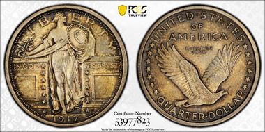 1917 25C Type 1 MS64FH