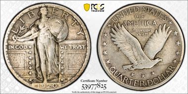 1920-D 25C VF30