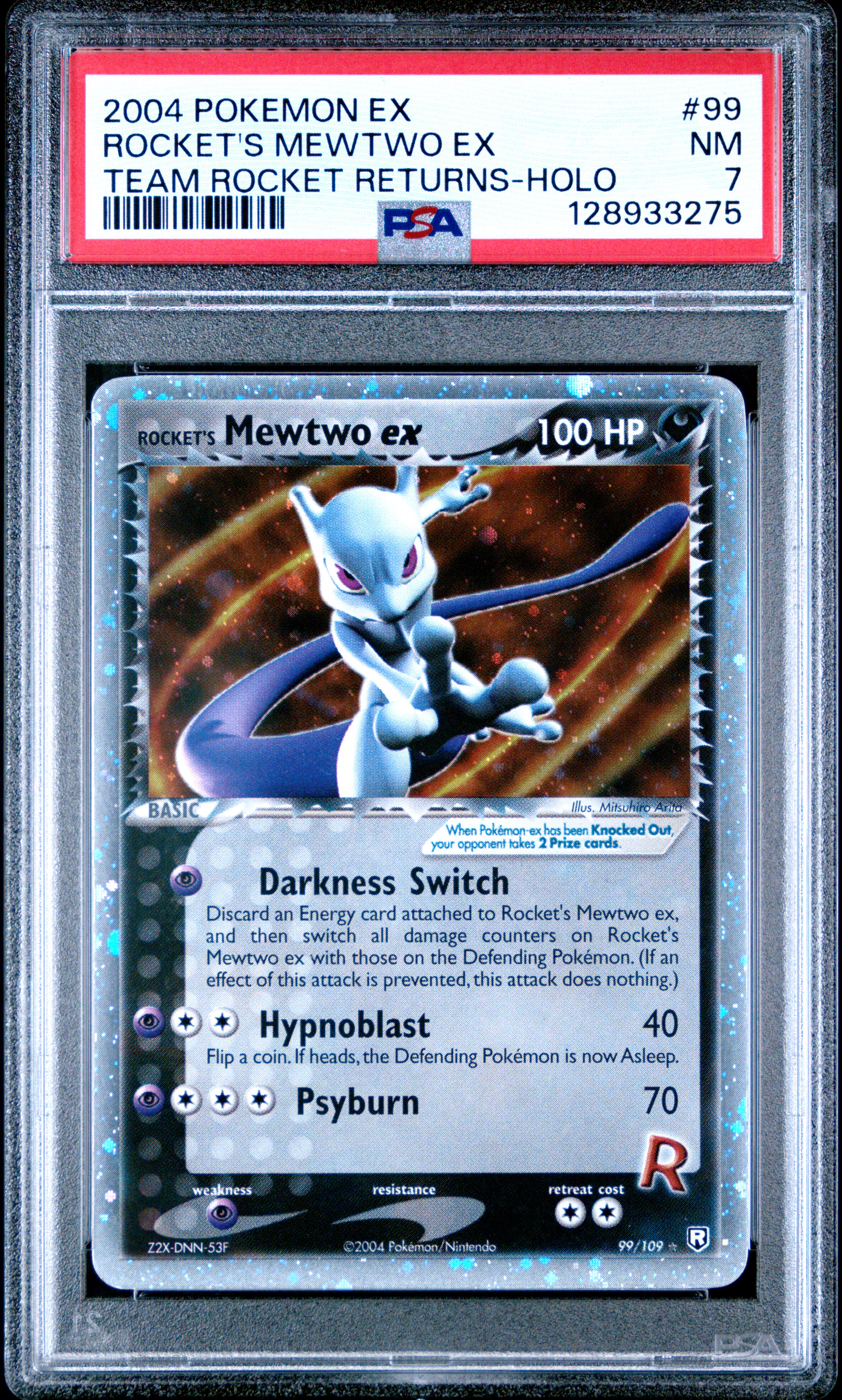 2004 #99 Rocket's Mewtwo EX-Holo PSA 7 EX Team Rocket Returns