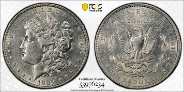 1901 $1 AU53