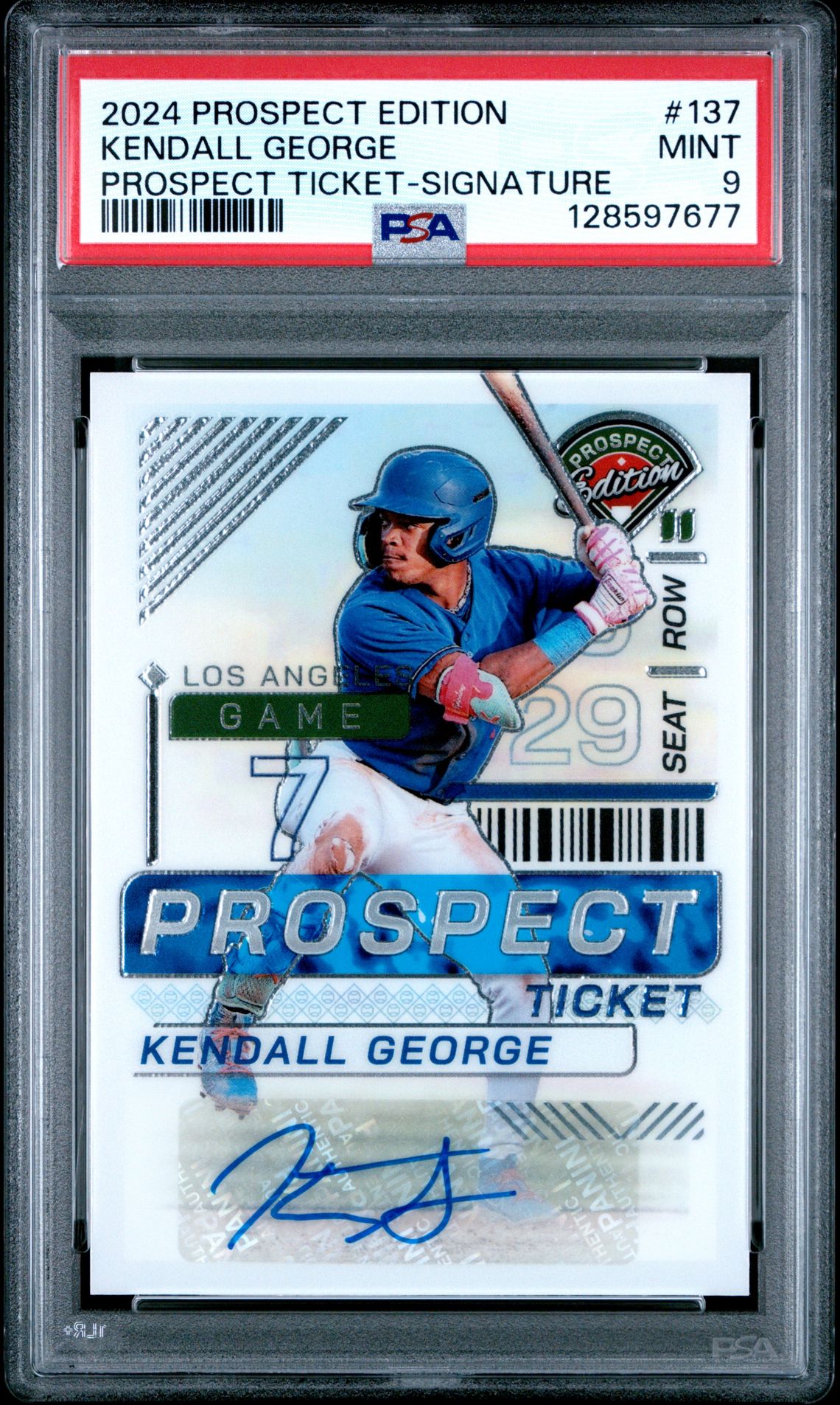 2024 Panini PANINI PROSPECT EDITION PROSPECT TICKET SIGNATURE #137 Kendall George front